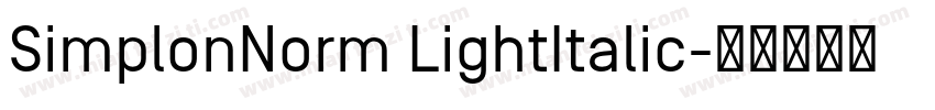 SimplonNorm LightItalic字体转换